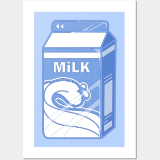 Cute aesthetic baby blue milk Posters and Art